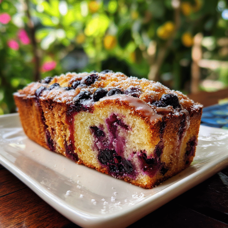 Peach Blueberry Loaf