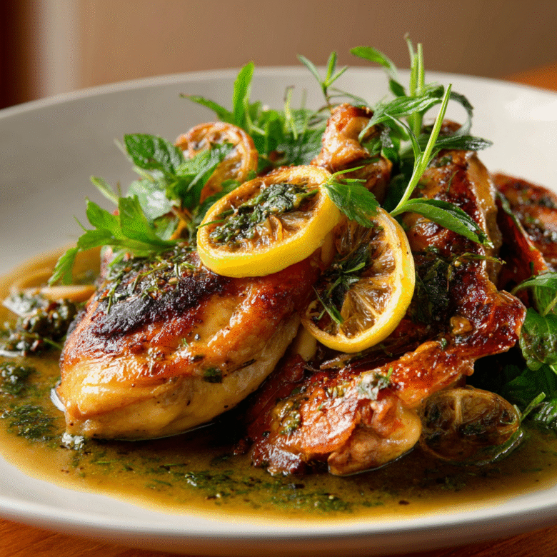 Chicken with Lemon Balm