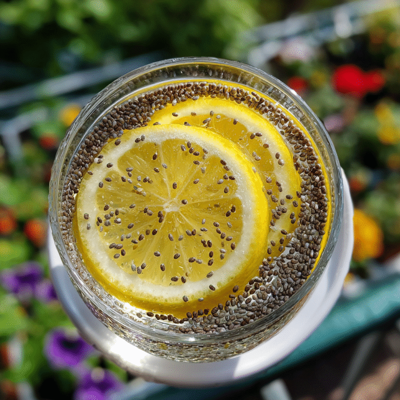 3 Ingredient Lemon and Chia Water