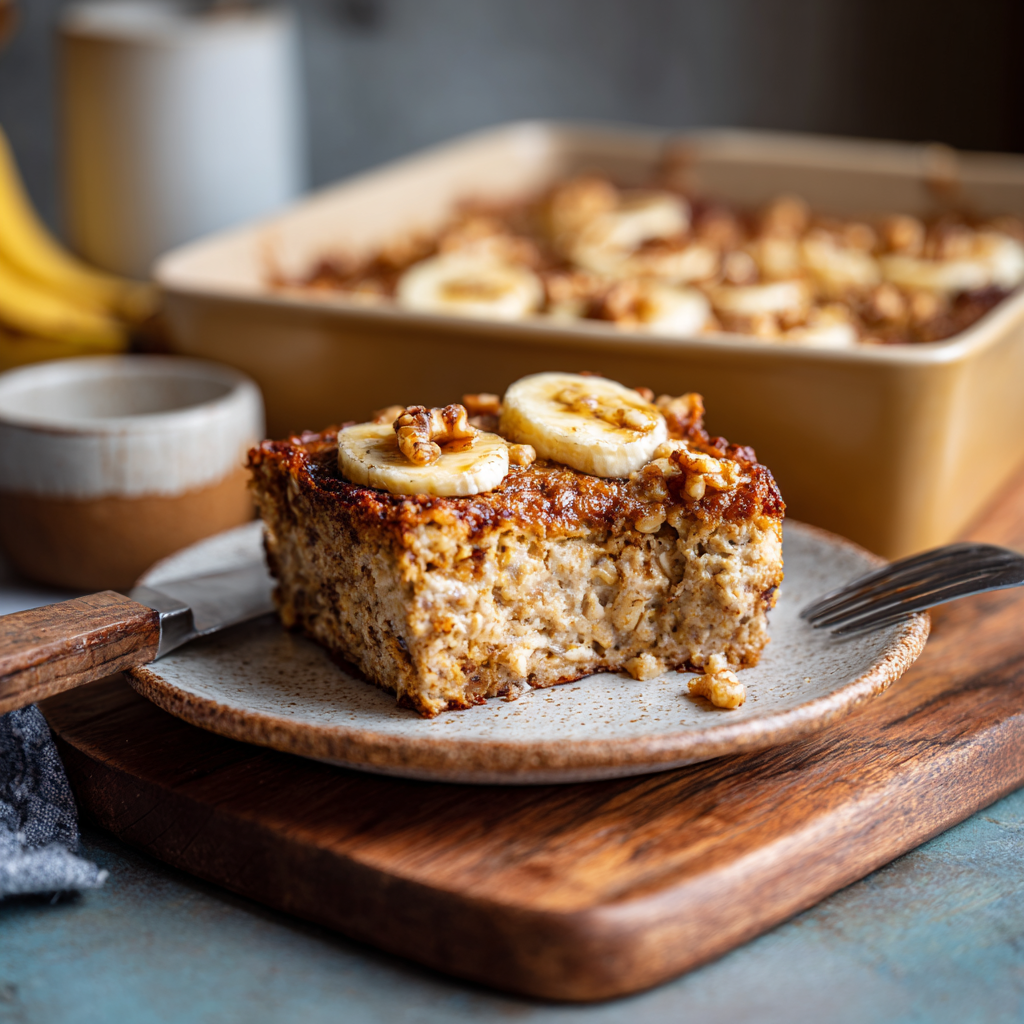 Banana Bread Baked Oats Recipe