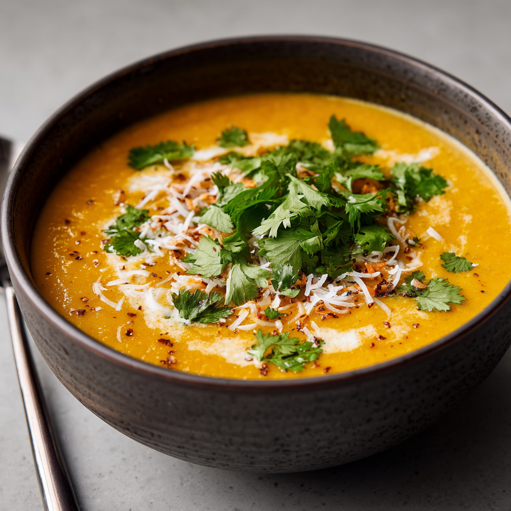 Spiced Carrot Coconut Soup Recipe