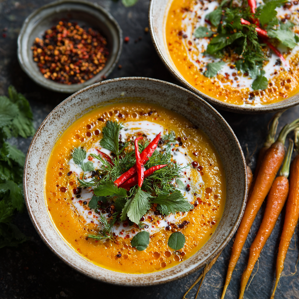 Spiced Carrot Coconut Soup Recipe