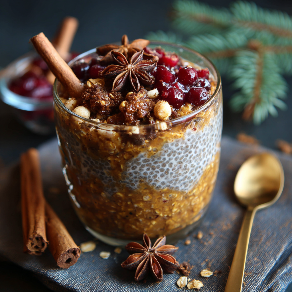 Spicy Gingerbread Overnight Oats
