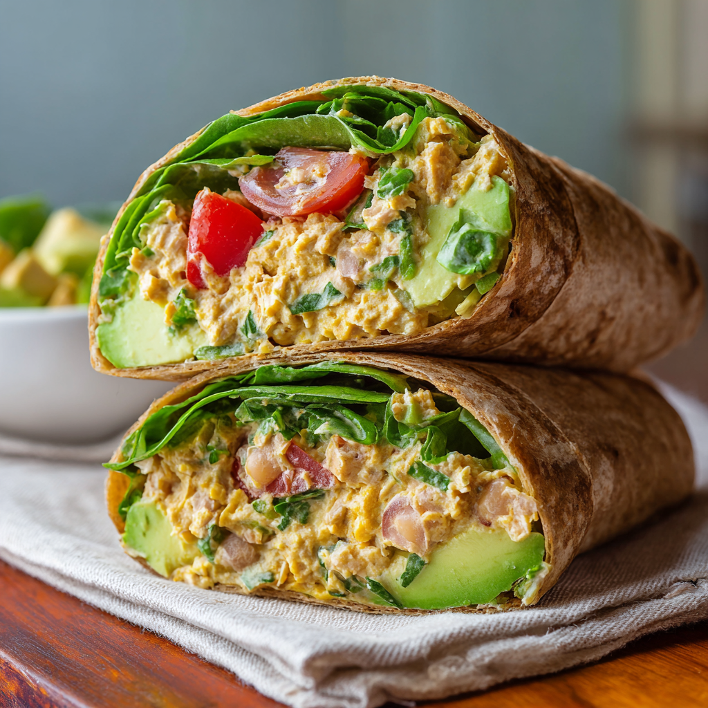 Vegan Chickpea Tuna Salad Wrap Recipe