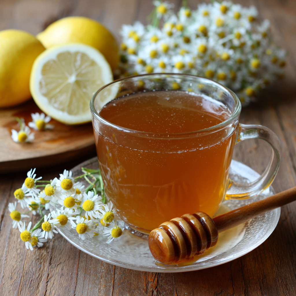 Chamomile Tea with Lemon and Honey