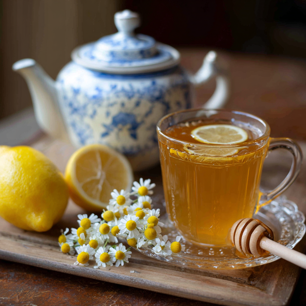 Chamomile Tea with Lemon and Honey