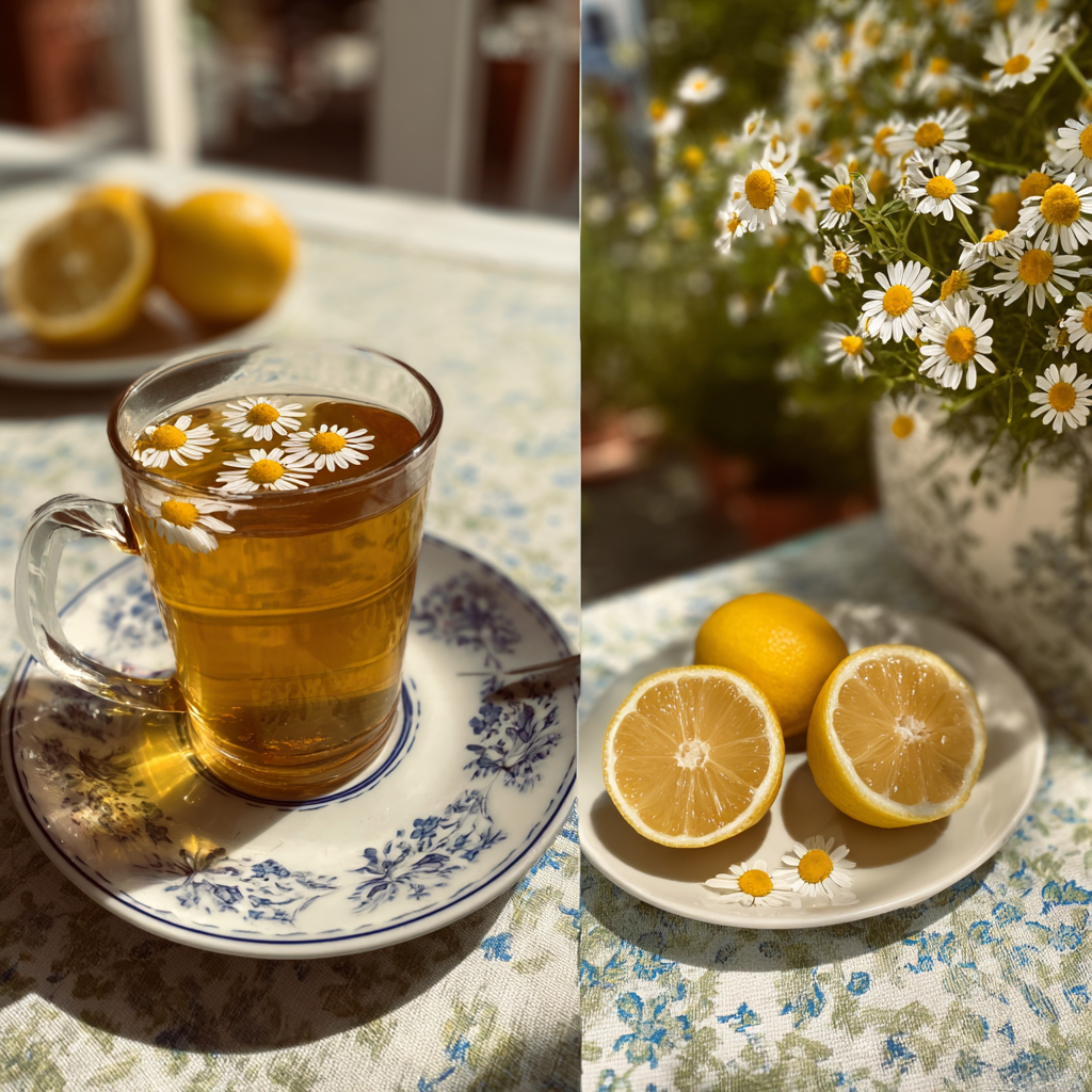 Chamomile Tea with Lemon and Honey