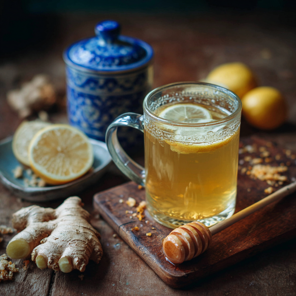Ginger Honey and Lemon Tea