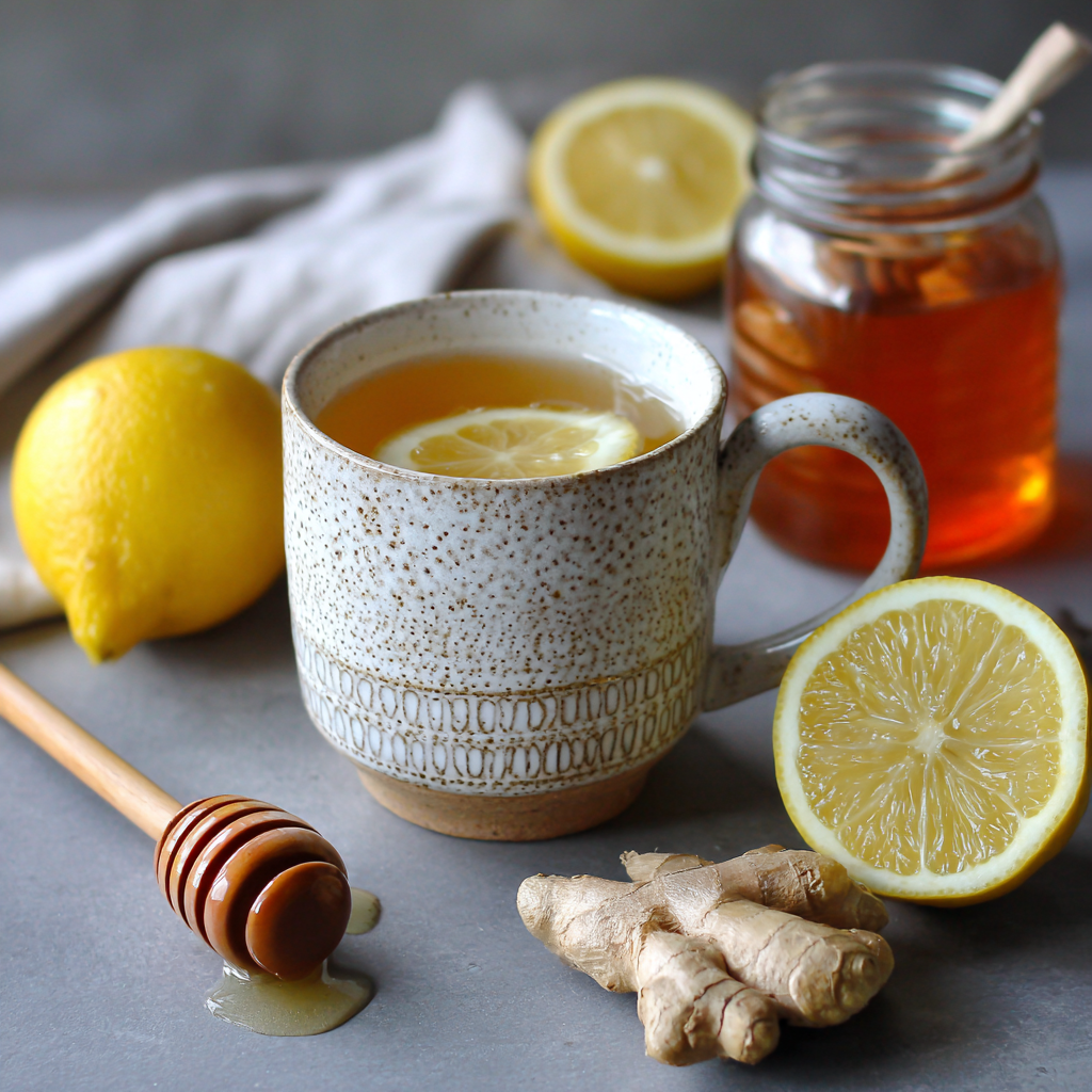 Ginger Honey and Lemon Tea