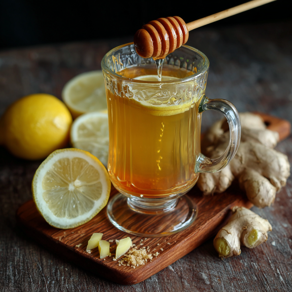 Ginger Honey and Lemon Tea