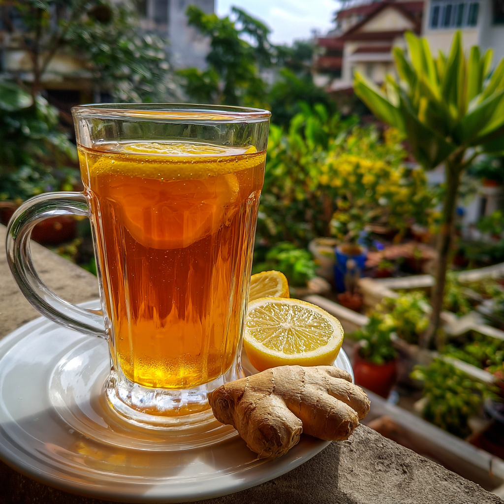 Ginger Honey and Lemon Tea