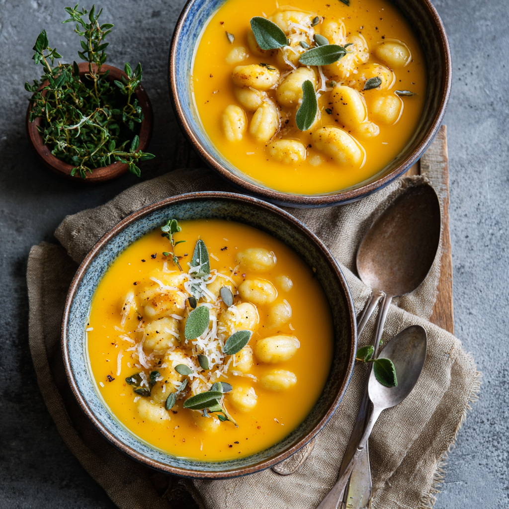 Pumpkin Soup with Gnocchi