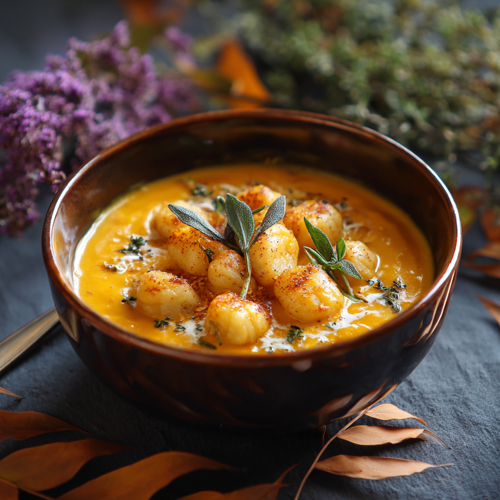 Pumpkin Soup with Gnocchi