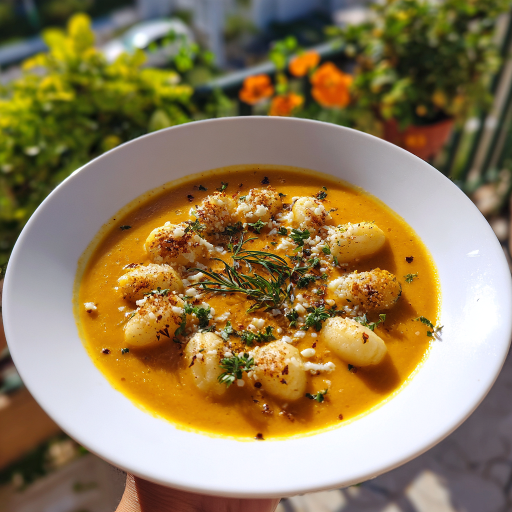 Pumpkin Soup with Gnocchi
