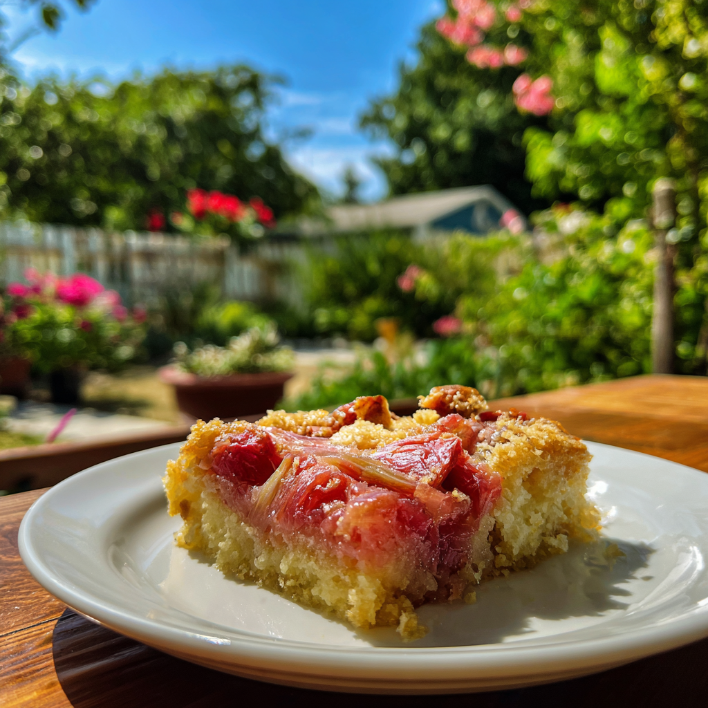 Rhubarb Dump Cake Recipe