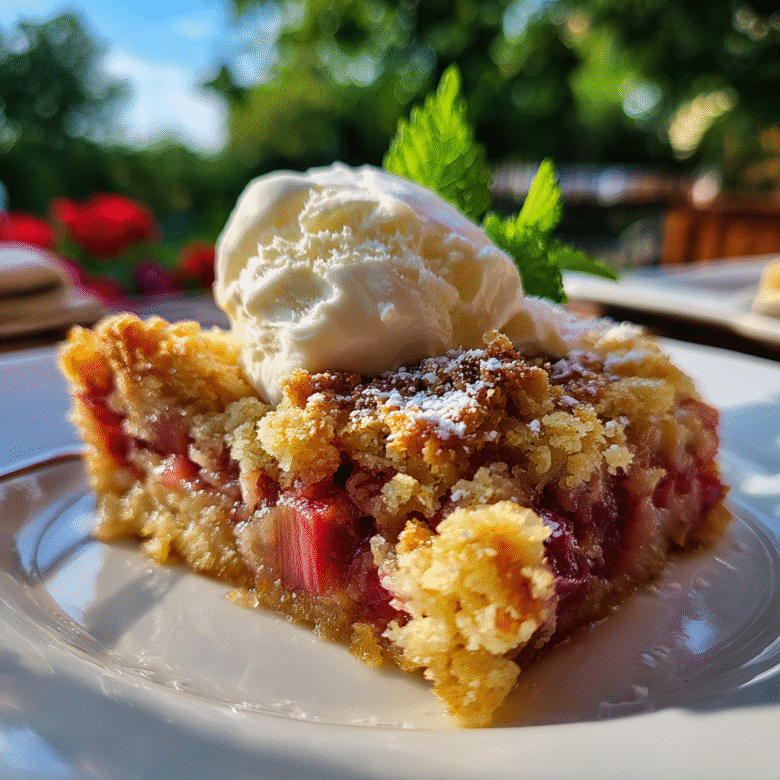 Rhubarb Dump Cake Recipe