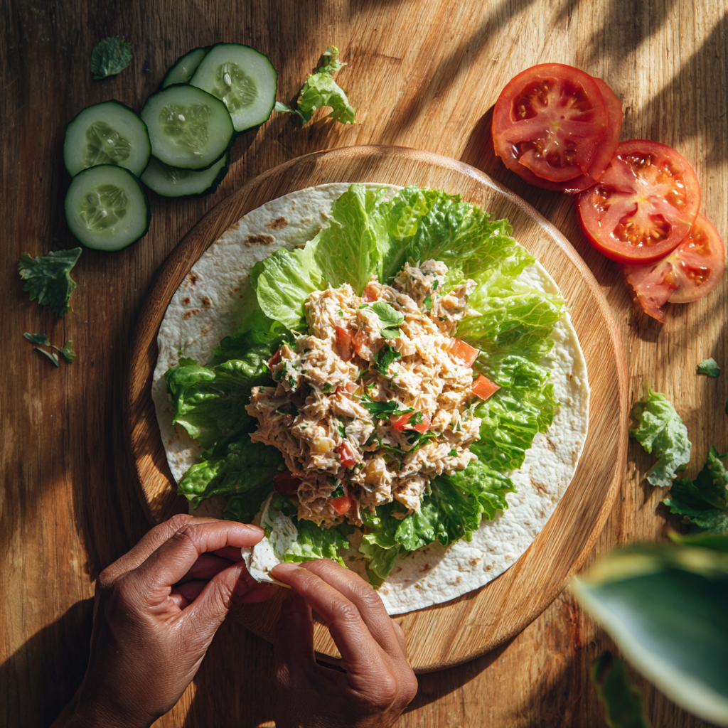 Vegan Chickpea Tuna Salad Wrap Recipe