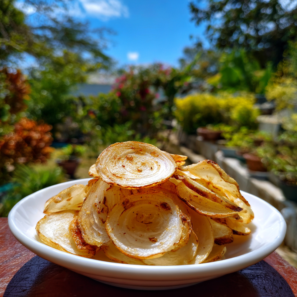 Onion ring chips