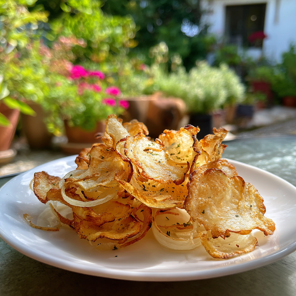 Onion ring chips