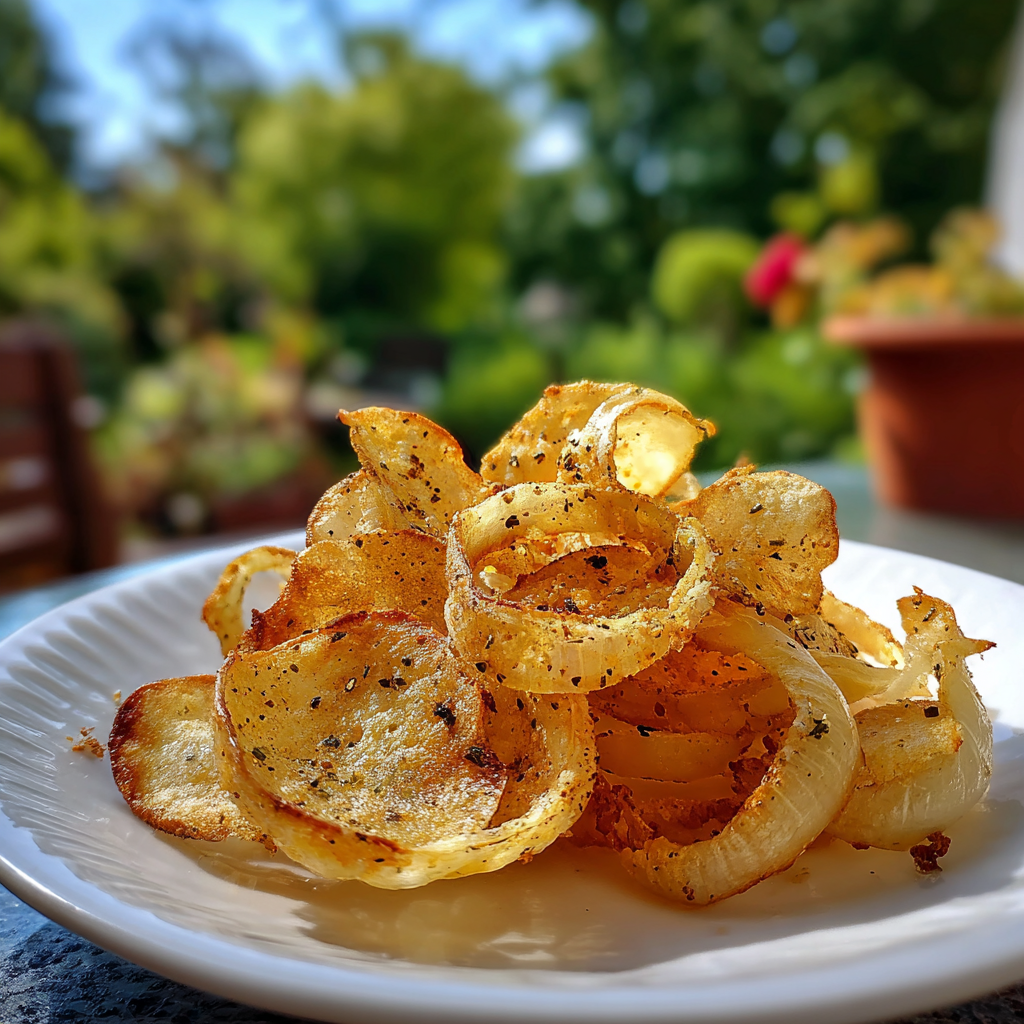 Onion ring chips