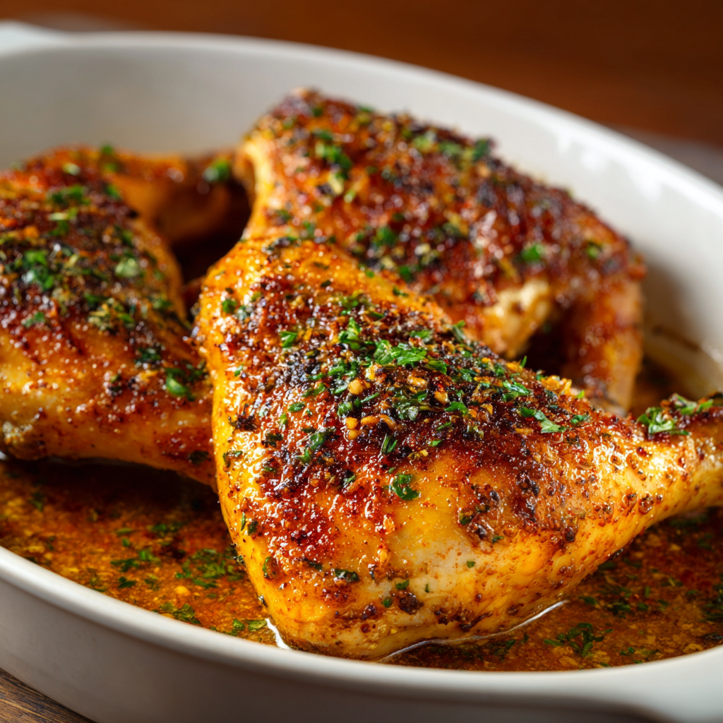 Baked Chicken Quarters Recipe
