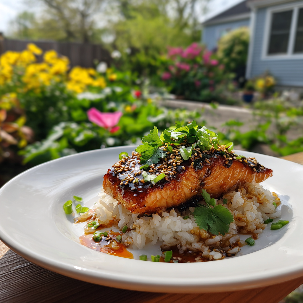 Baked Salmon Rice Bowl Recipe