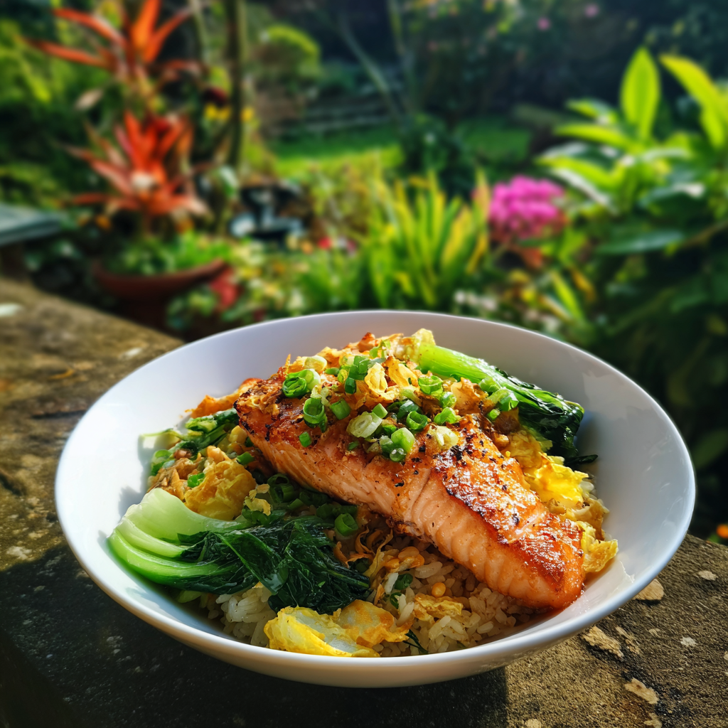 Baked Salmon Rice Bowl Recipe