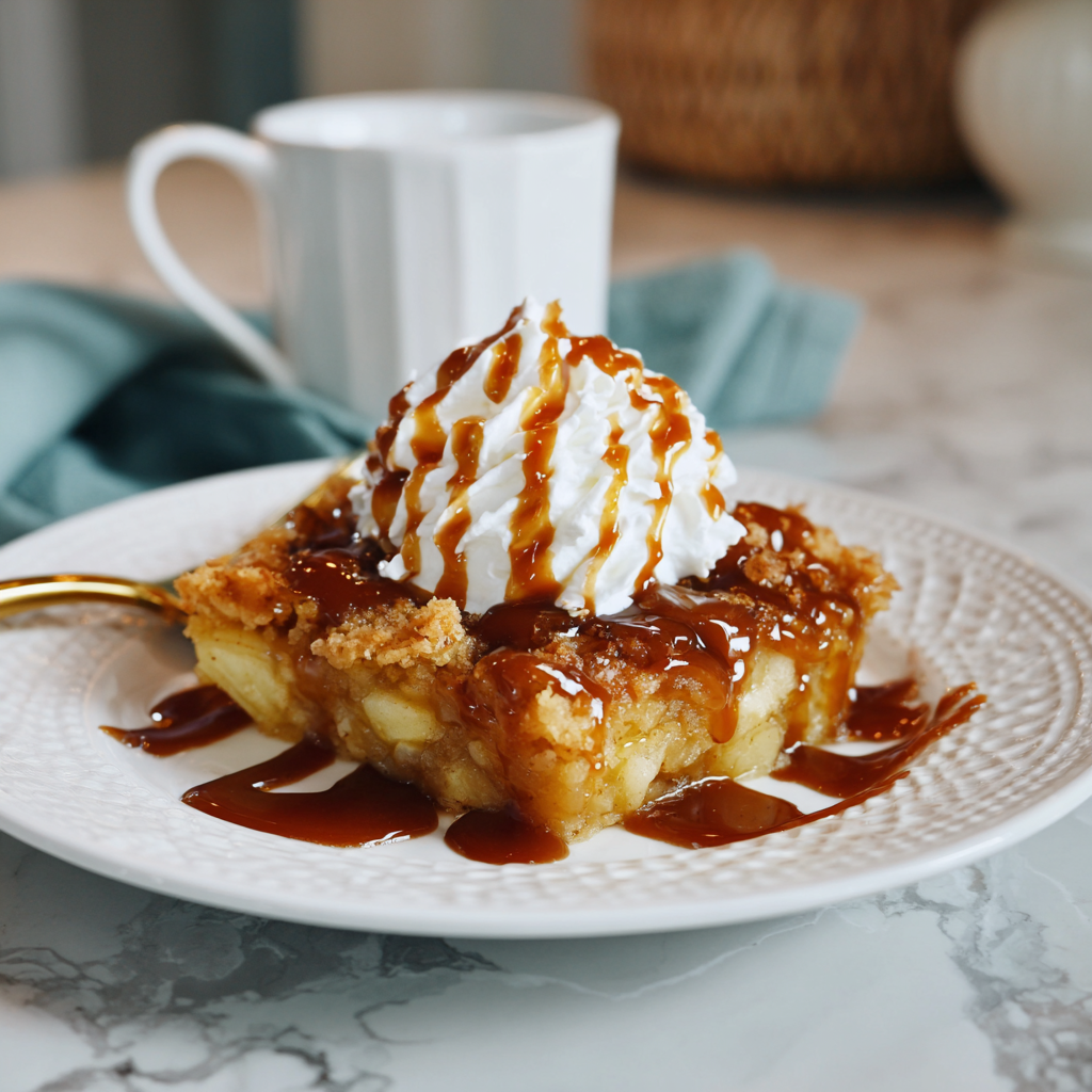 Caramel Apple Dump Cake Recipe with 4 ingredients
