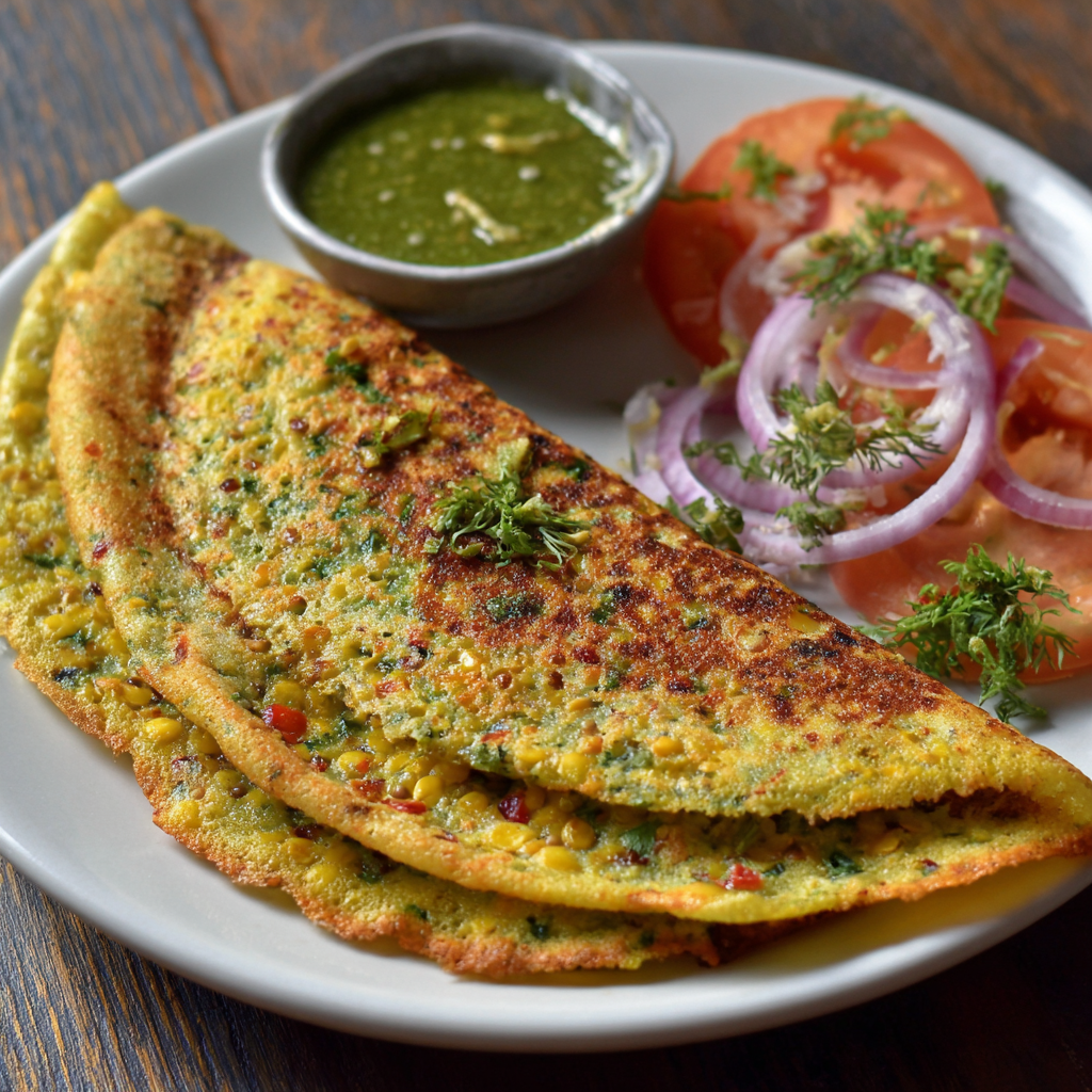 Recipe for Green Moong Dal Chilla