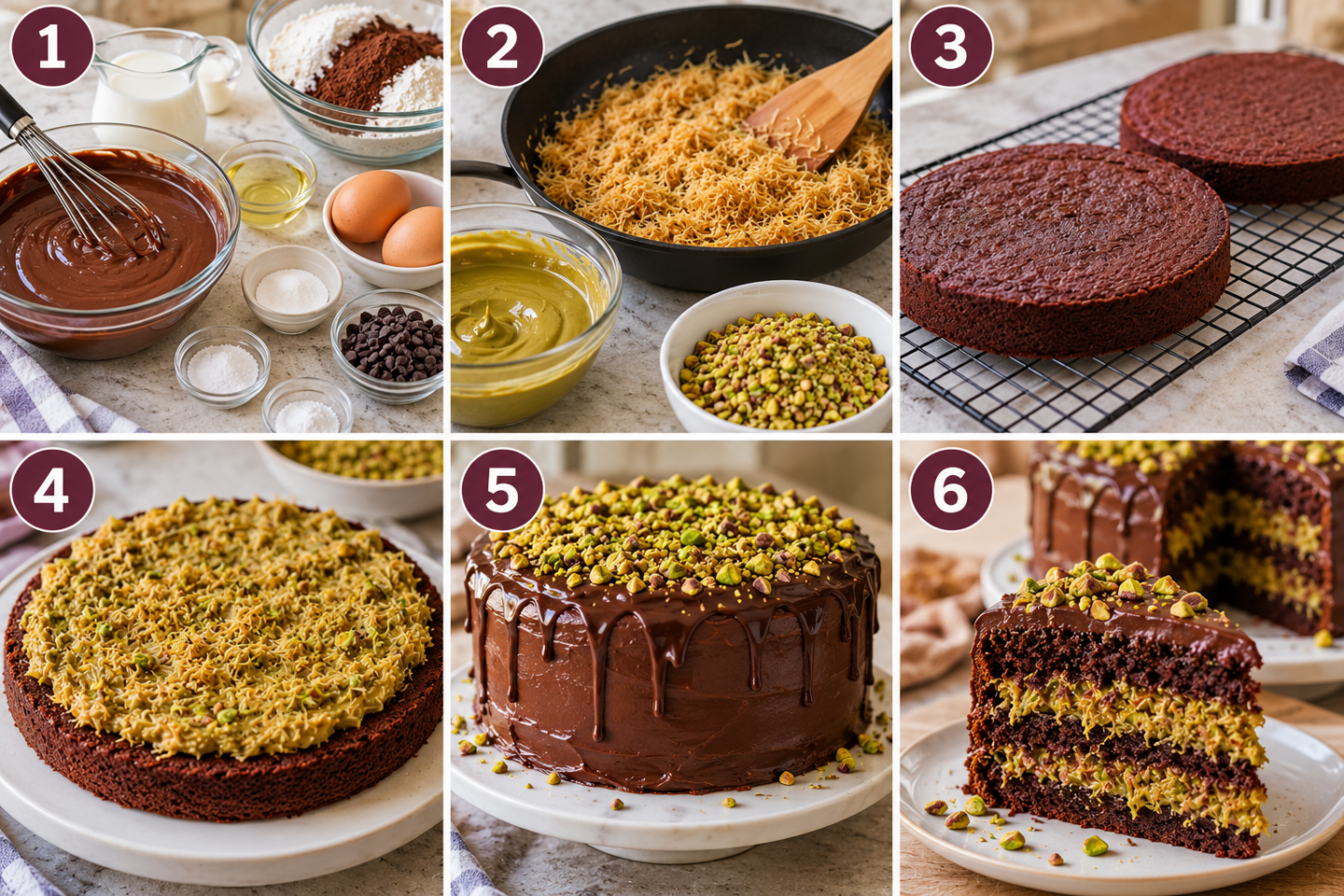 Dubai Chocolate Cake Recipe - OoohDelish!