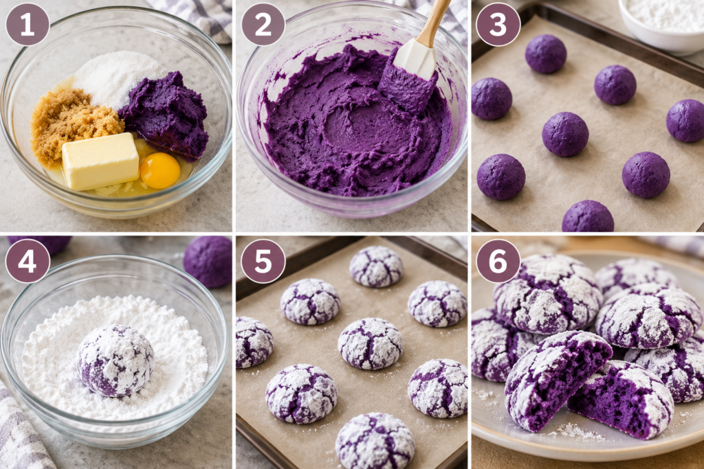 Ube Crinkle Cookies Recipe