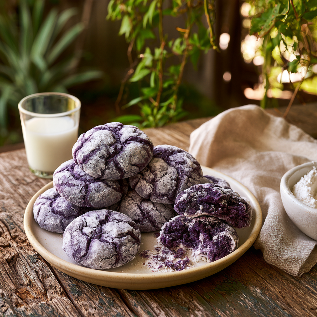 Ube Crinkle Cookies Recipe