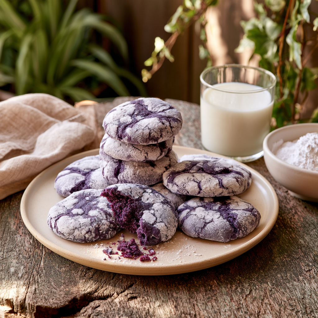 Ube Crinkle Cookies Recipe
