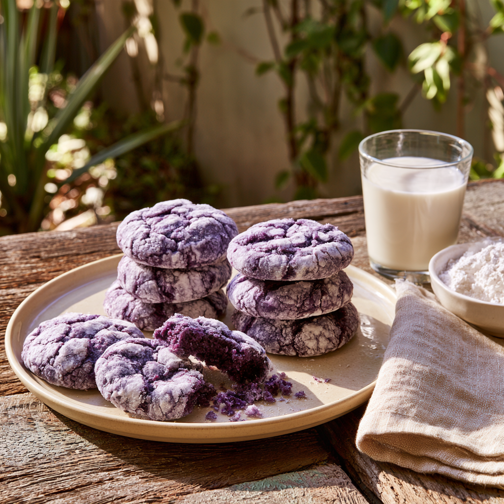 Ube Crinkle Cookies Recipe