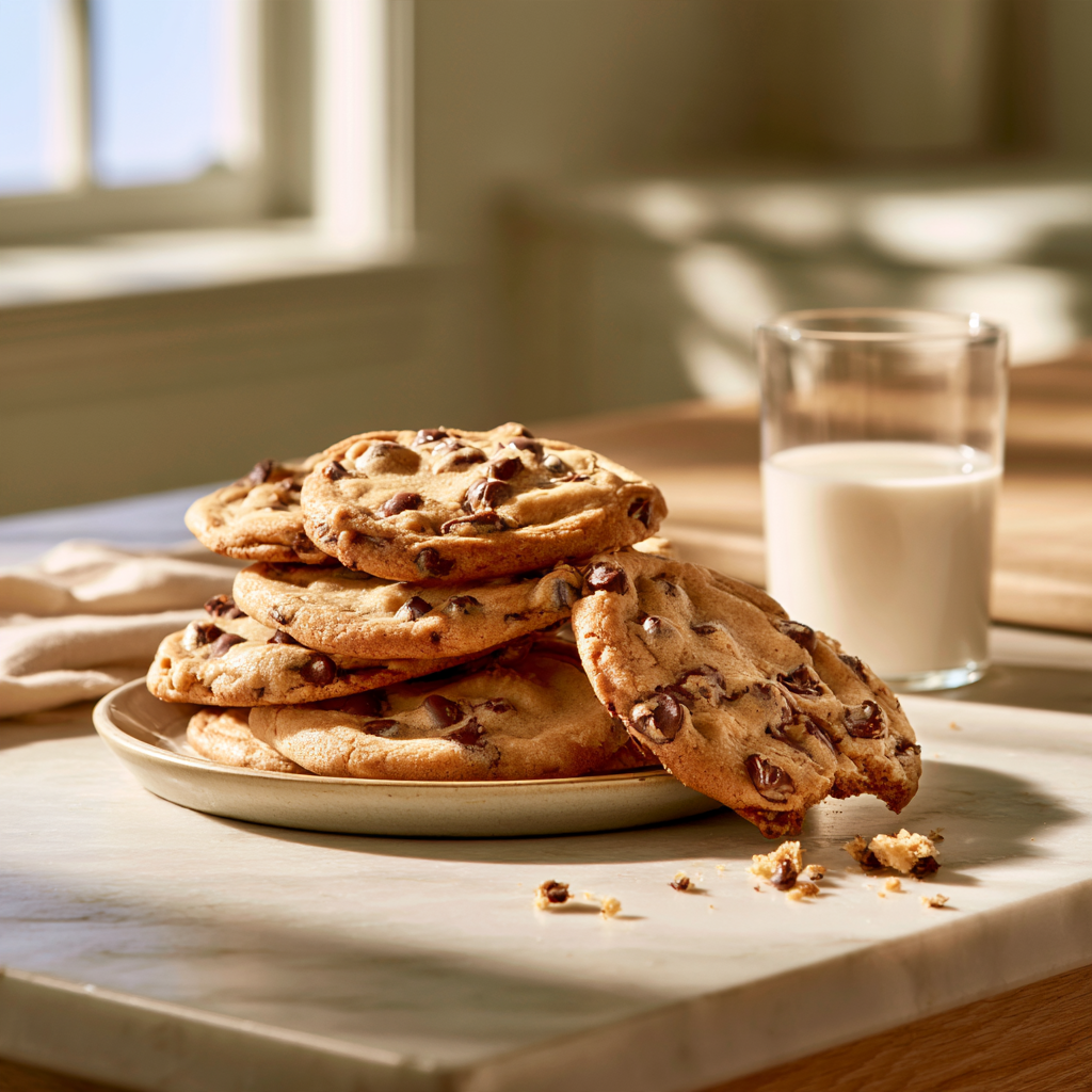 Chocolate Chip Cookies Milk