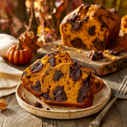 Pumpkin Bread with Brownie Chunks