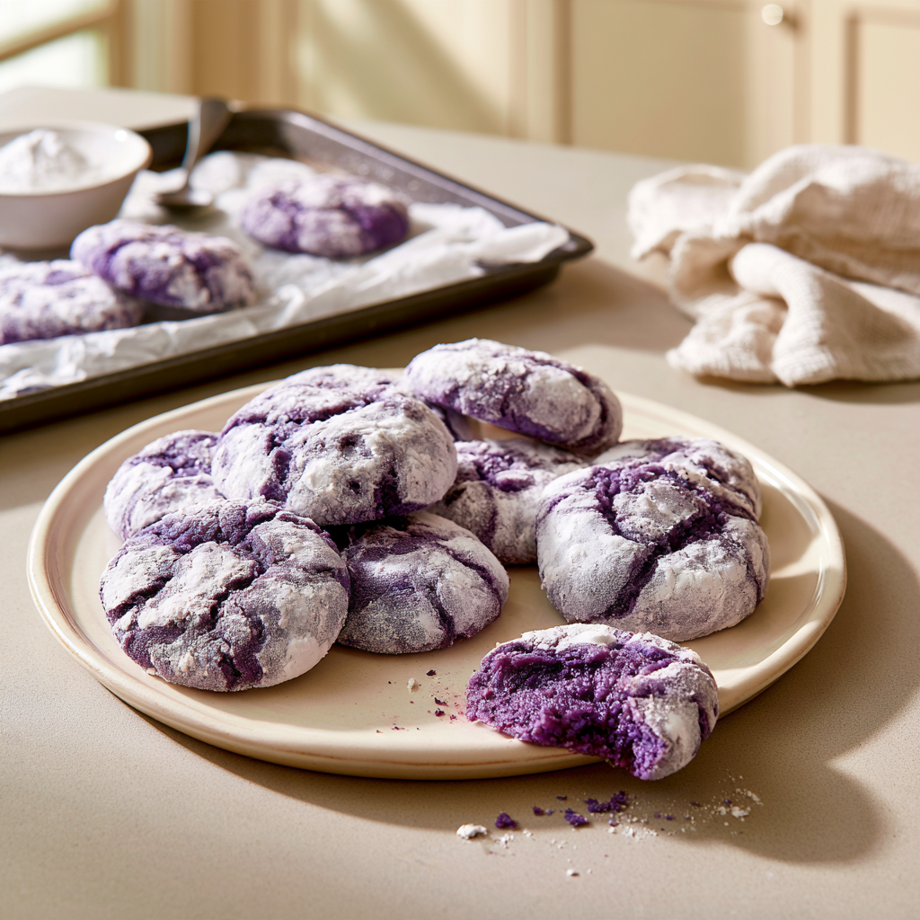 Ube Crinkle Cookies Recipe